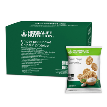Chipsy proteinowe Herbalife o smaku cebulowo-śmietanowym 10x30g